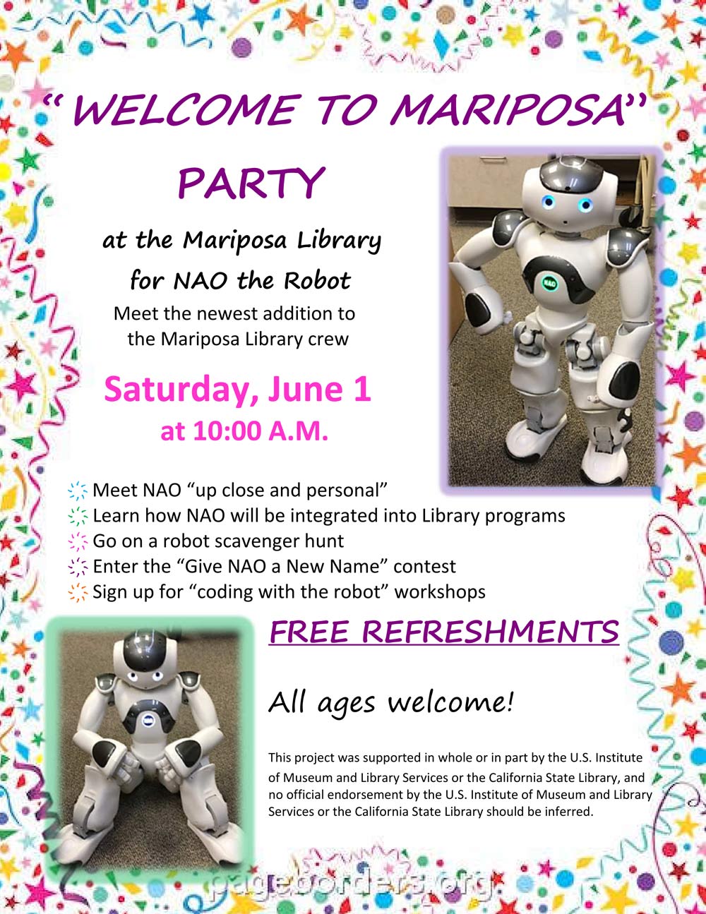 6 1 19 Mariposa Library Welcome Party