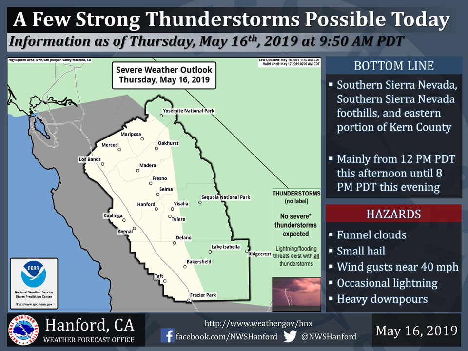Weather Service Updates the Possibility of Thunderstorms ...