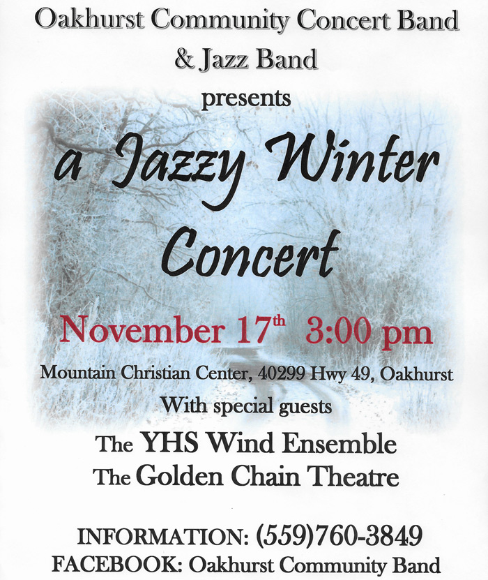 11 17 19 Oakhurst Jazzy Winter Concert