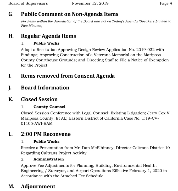 2019 11 12 Board of Supervisors agenda 4