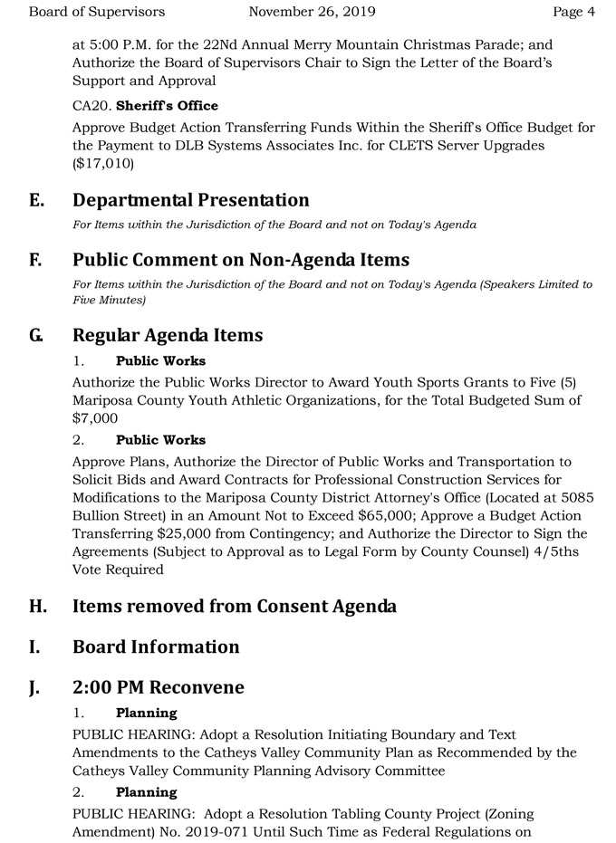 2019 11 26 Board of Supervisors agenda 4