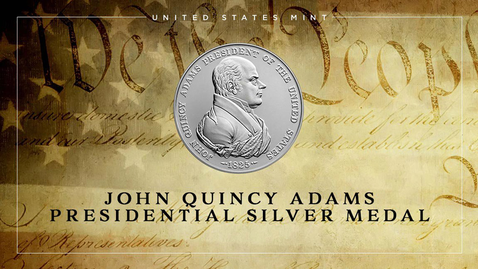 us mint 2019 presidential silver medal john quincy adams