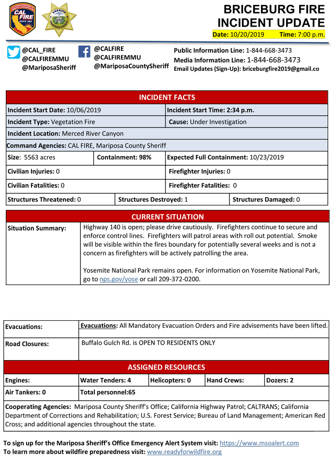 10 20 2019 PM BRICEBURG FIRE UPDATE 1