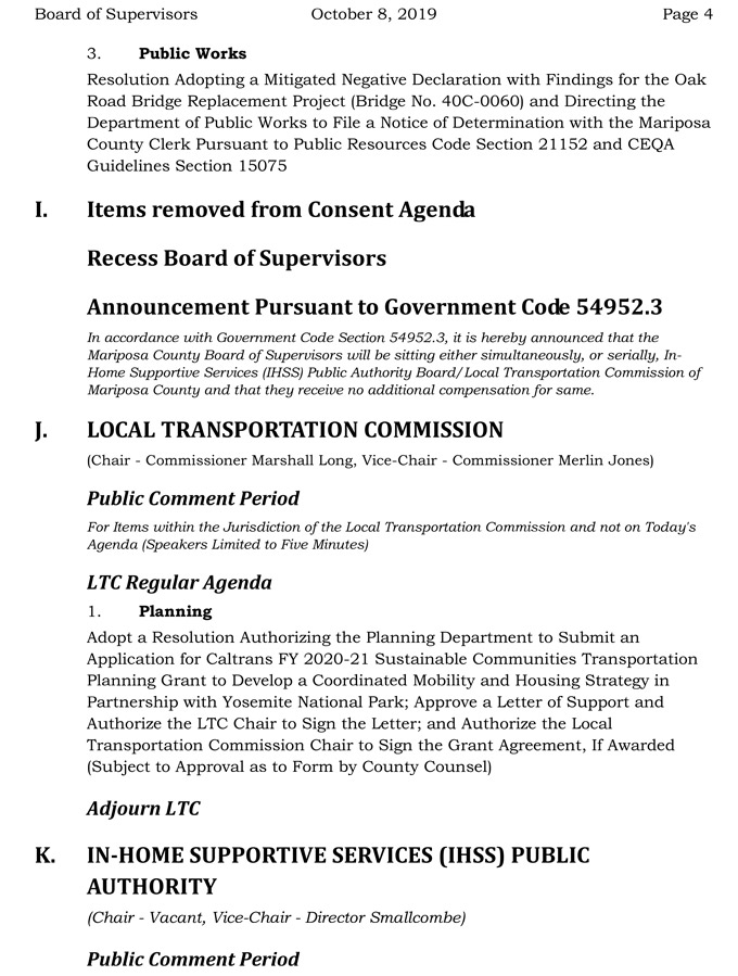 2019 10 08 Board of Supervisors agenda 4