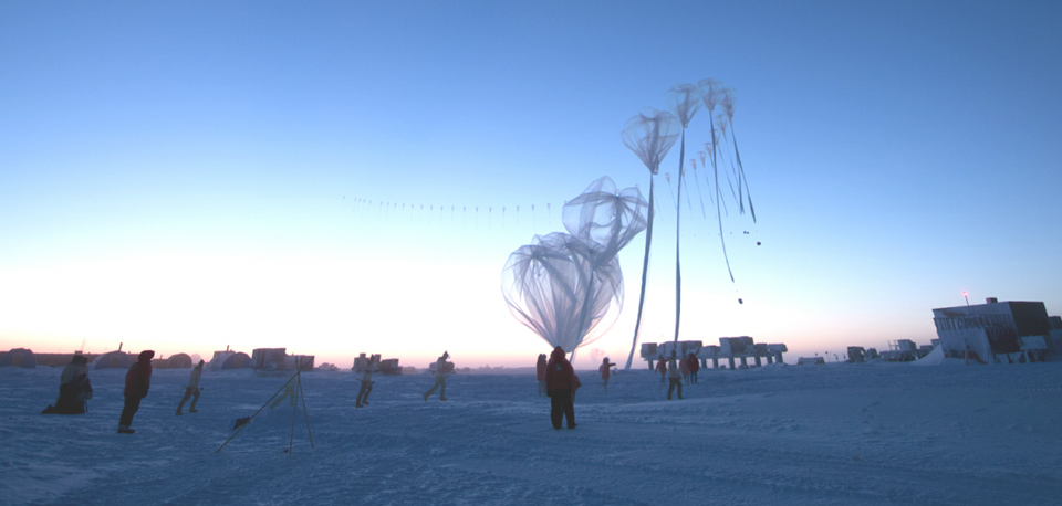 Time lapse ozonesonde balloon launch on 090919 Antarctica Credit ozonesonde