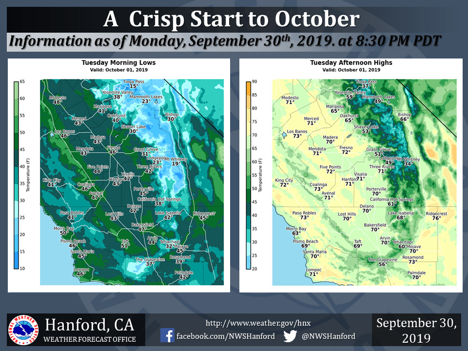 National Weather Service Says a Crisp Start to October ...