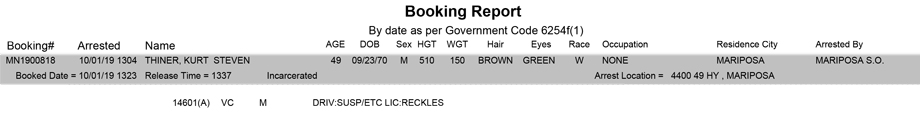mariposa county booking report for october 1 2019