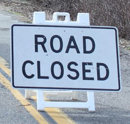 road closed sign