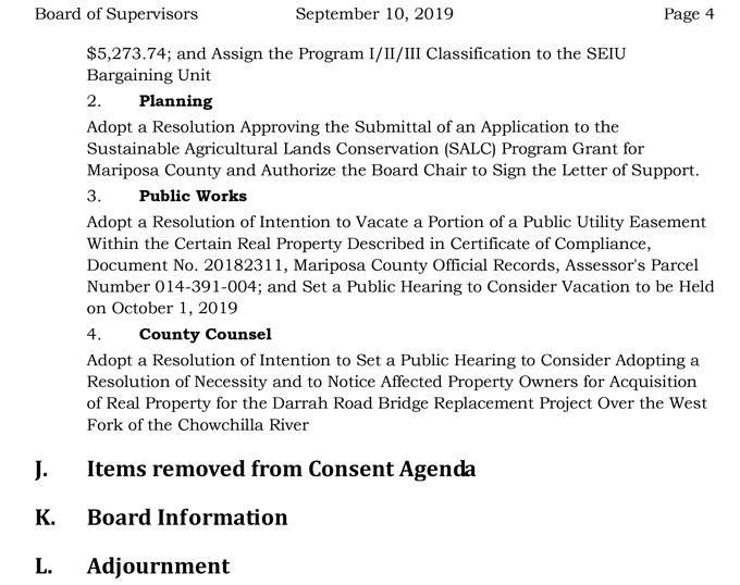 2019 09 10 Board of Supervisors agenda 4