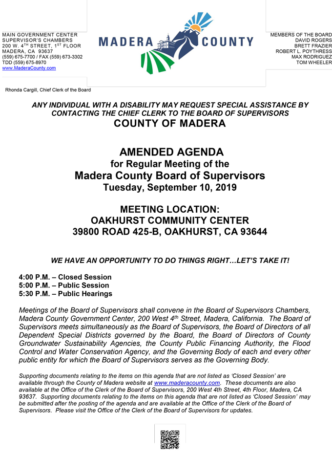 2019 09 10 madera county BOS Public Agenda 1