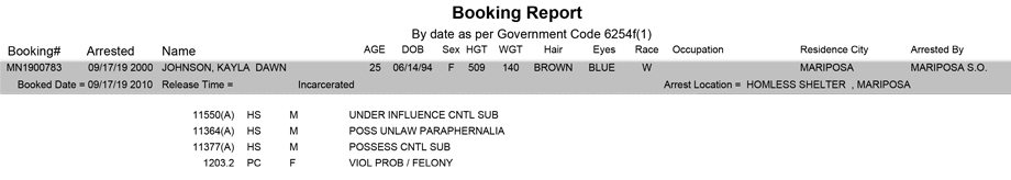 mariposa county booking report for september 17 2019