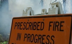 sierra national forest prescribed burn sign