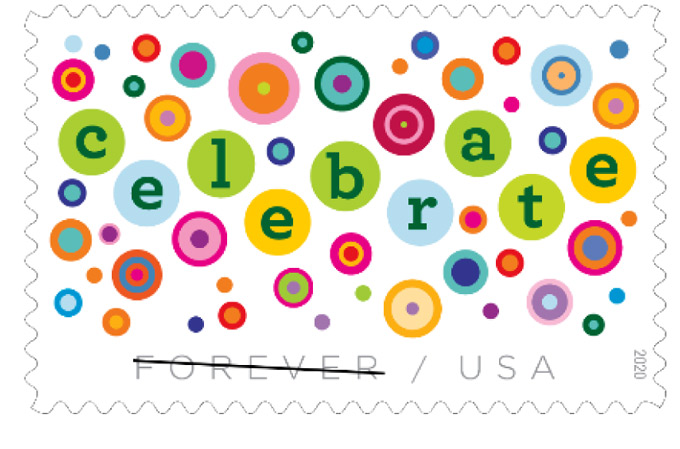 usps issues lets celebrate stamp 1