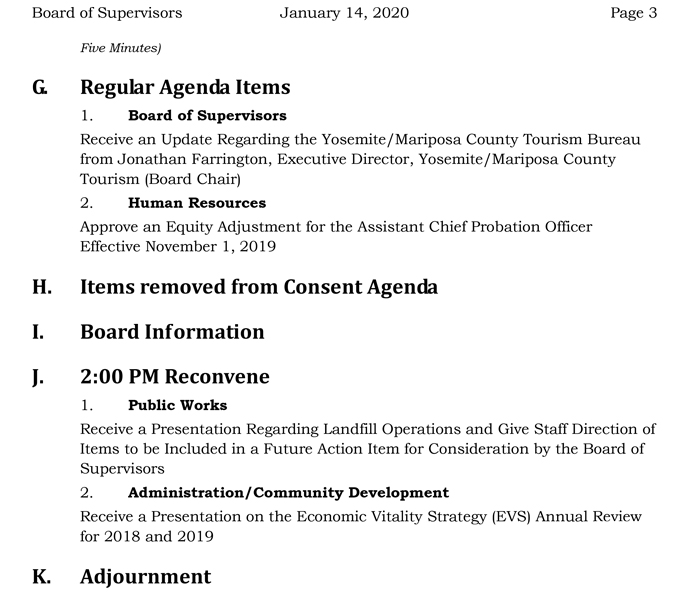 2020 01 14 Board of Supervisors agenda 3
