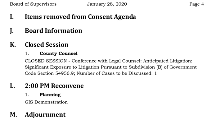 2020 01 28 Board of Supervisors agenda 4
