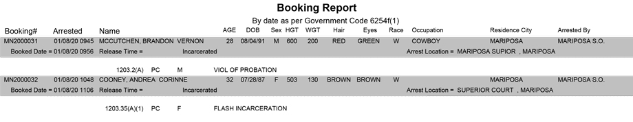 mariposa county booking report for january 8 2020