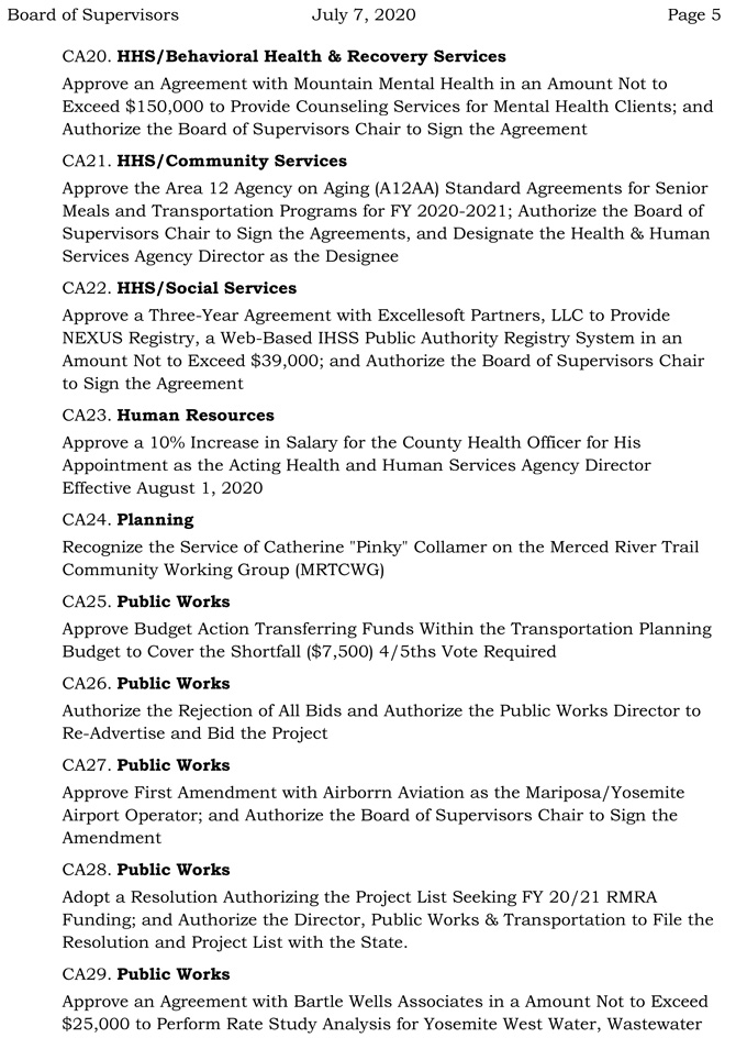 2020 07 07 Board of Supervisors agenda 5