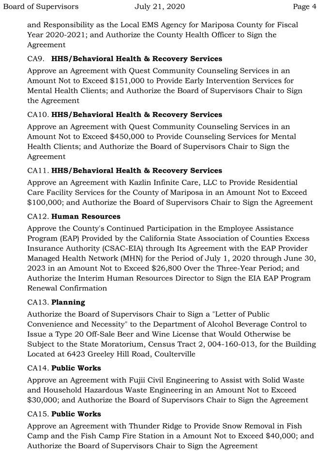 2020 07 21 Board of Supervisors agenda 4