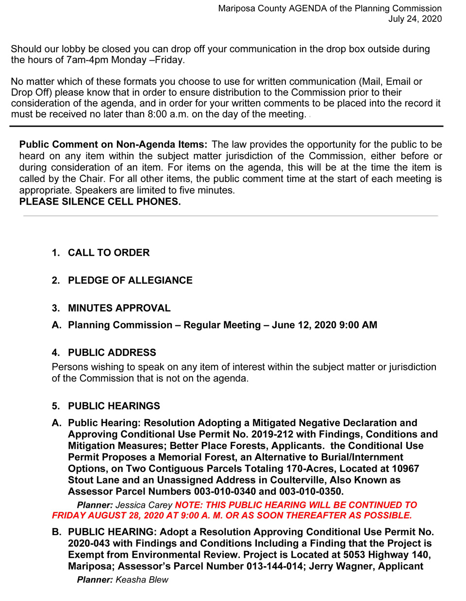 2020 07 24 Planning Commission agenda 2