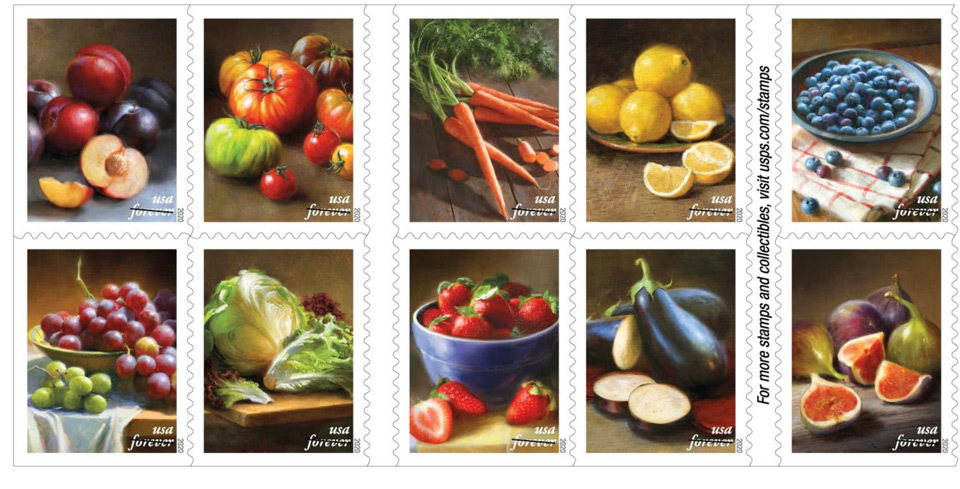 usps celebrating fruits and vegetables stamps 1