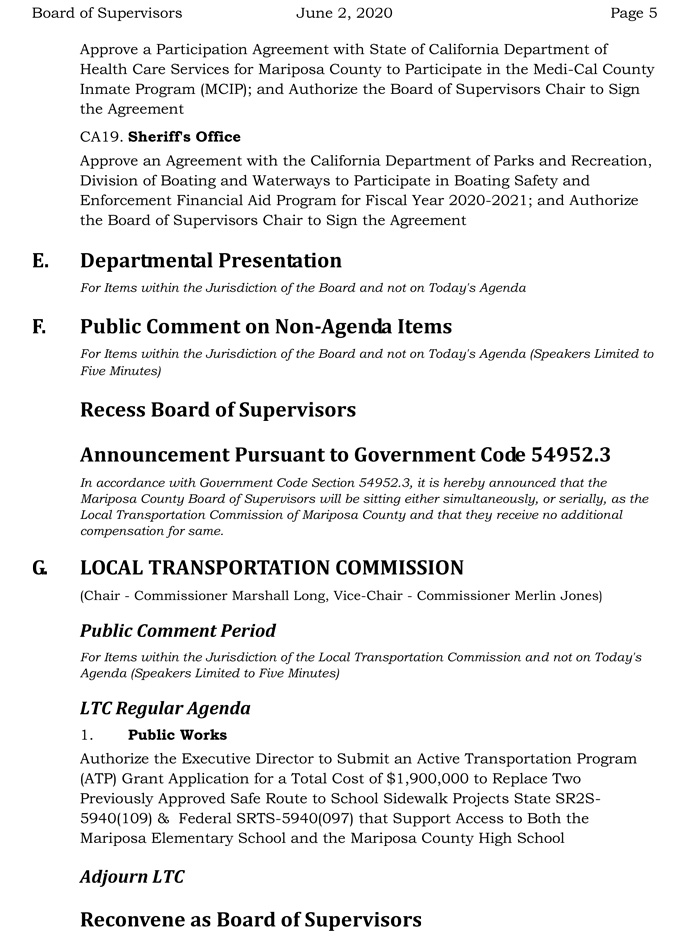 2020 06 02 Board of Supervisors agenda 5