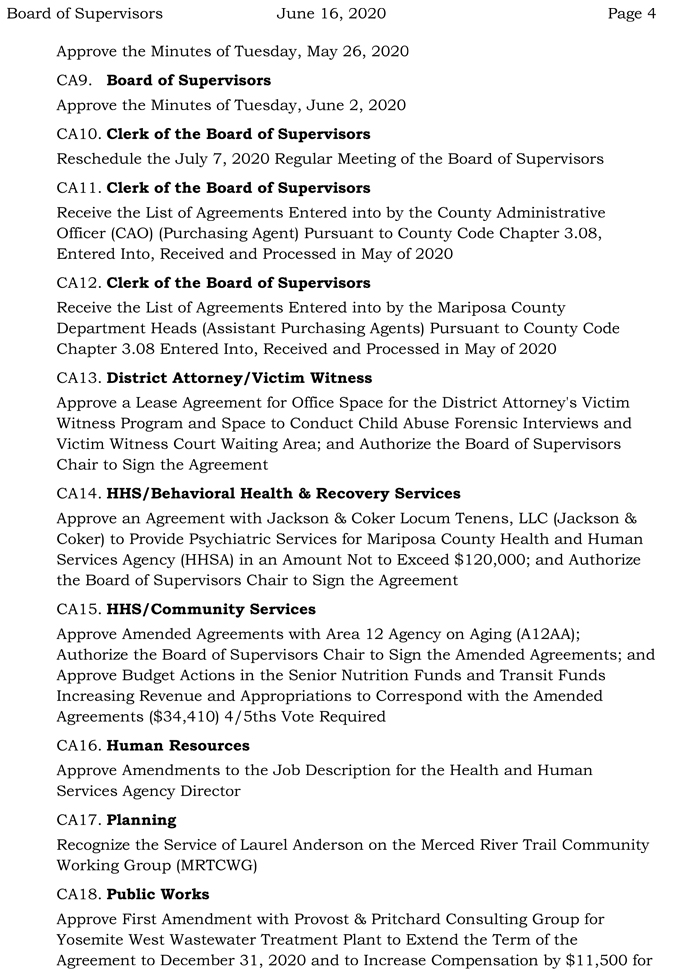 2020 06 16 Board of Supervisors agenda 4