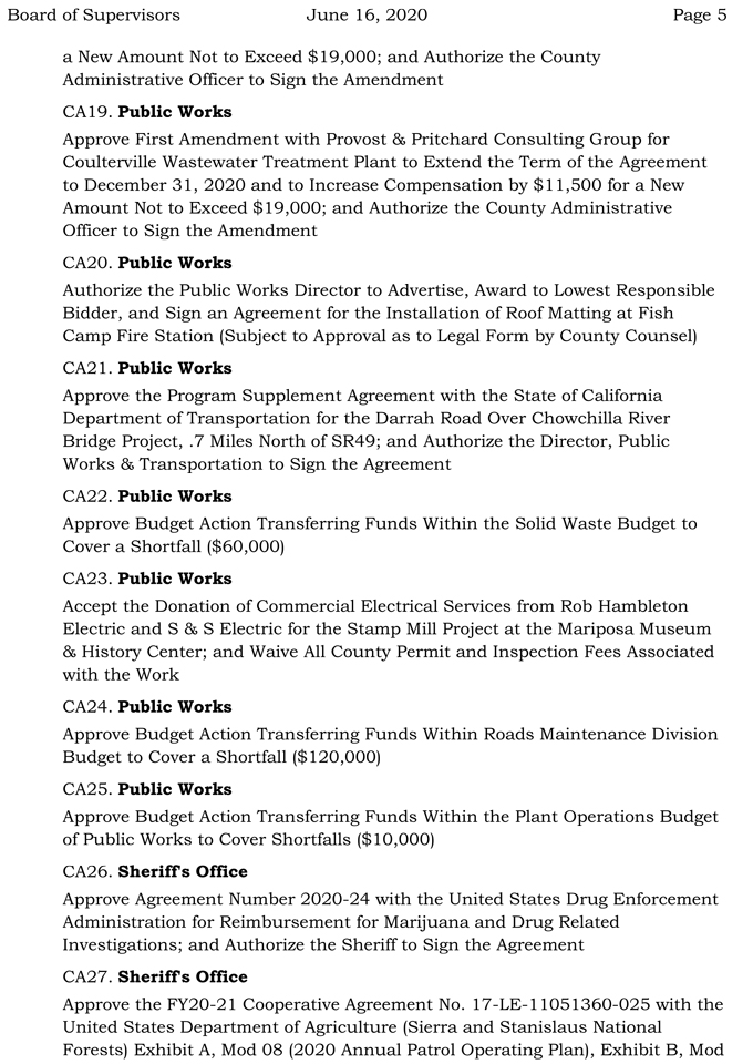 2020 06 16 Board of Supervisors agenda 5