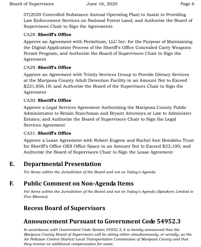 2020 06 16 Board of Supervisors agenda 6