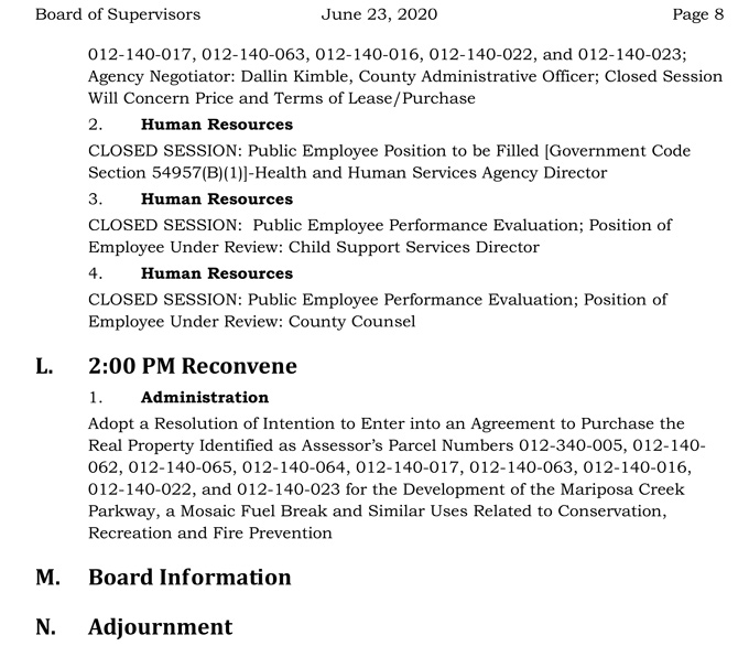 2020 06 23 Board of Supervisors agenda 8