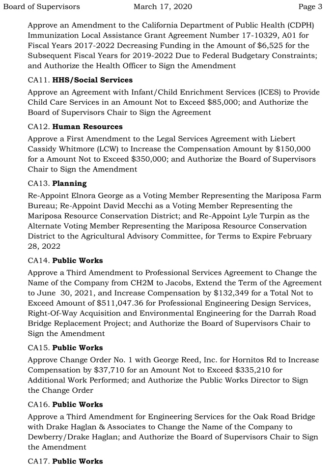 2020 03 17 Board of Supervisors agenda 3