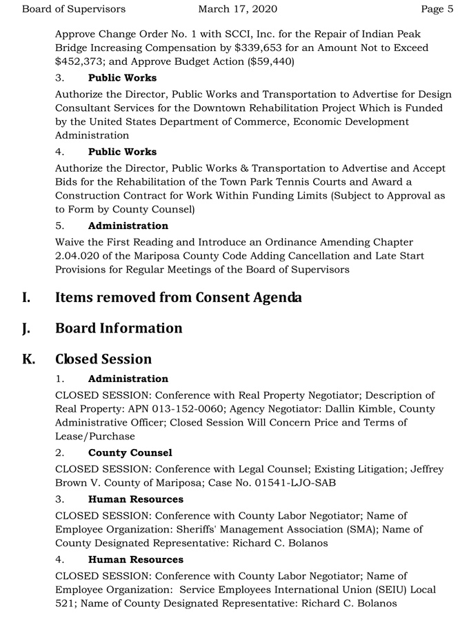 2020 03 17 Board of Supervisors agenda 5