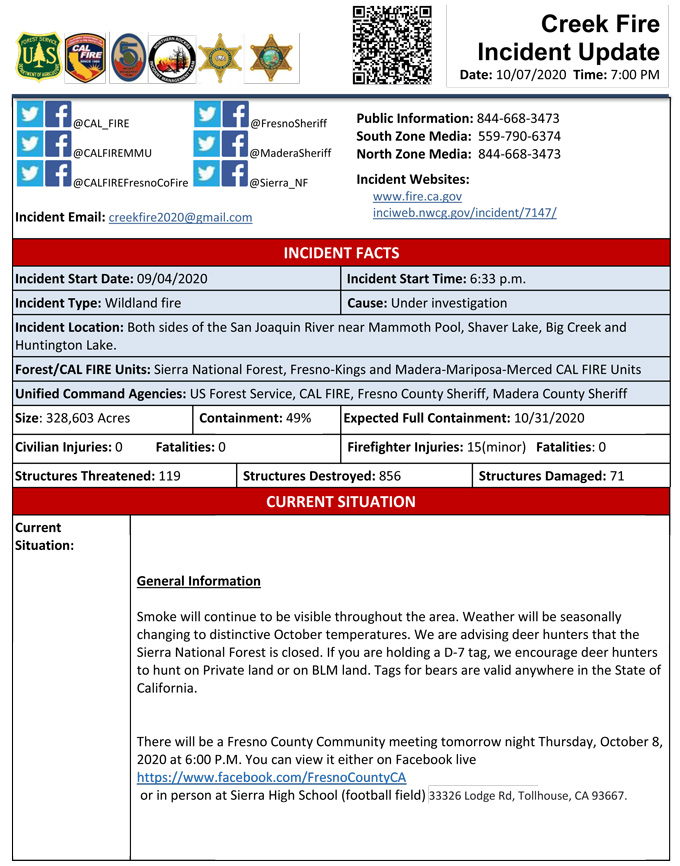 10 7 20 Creek Fire PM 1