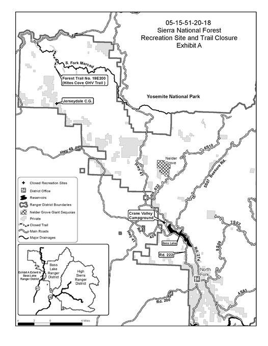 Sierra National Forest Has Extended the Closure of the Following ...