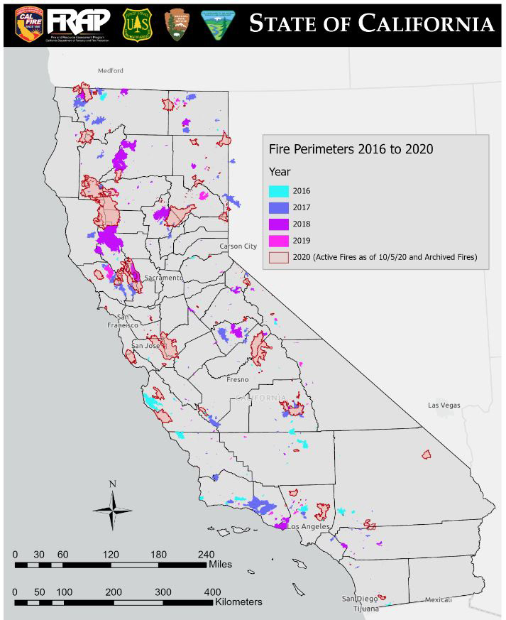 Cal Fire Reports With More Than 4 Million Acres Burned To Date Over 100 Million Remaining Acres