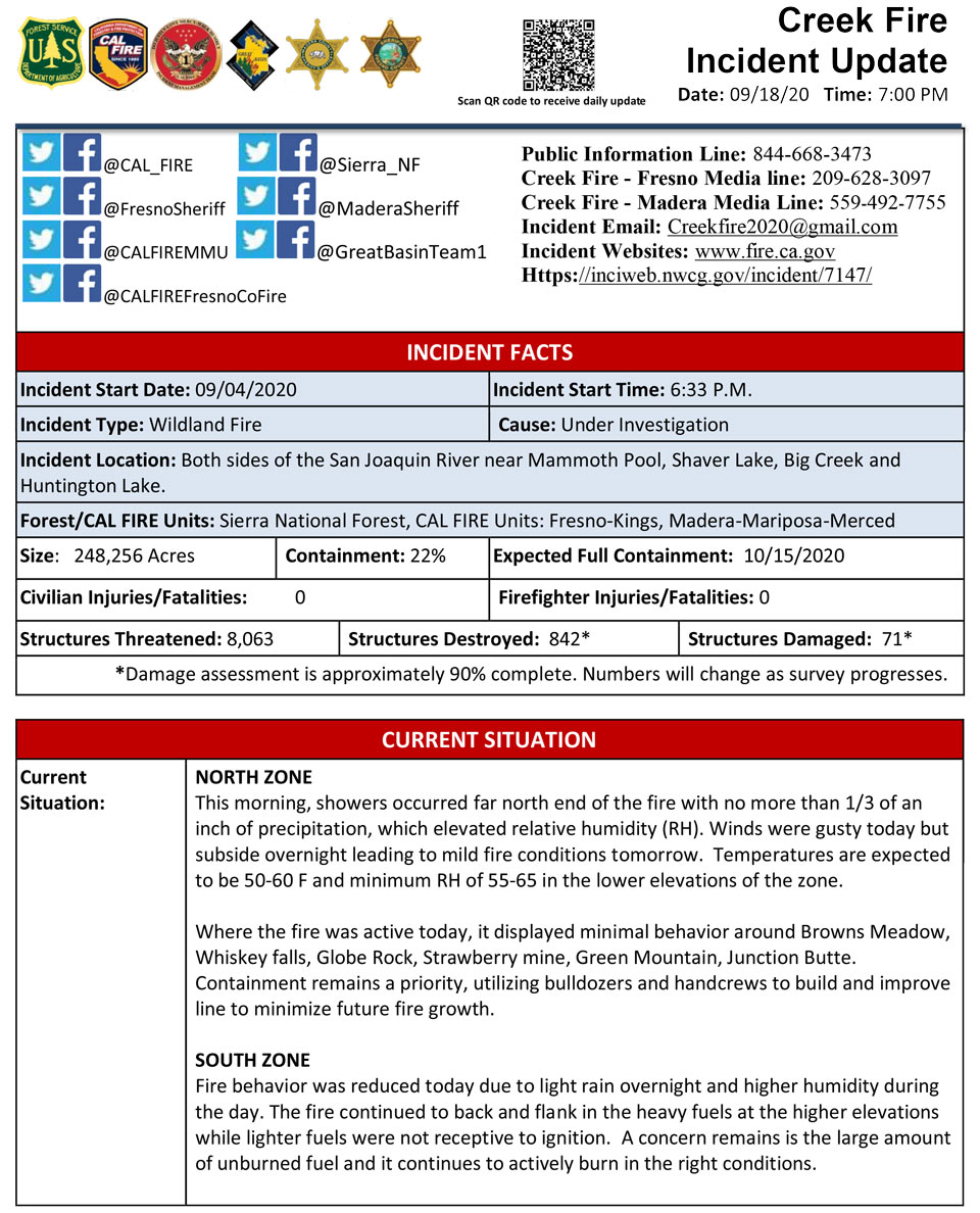 9 18 20 Creek Fire PM 1