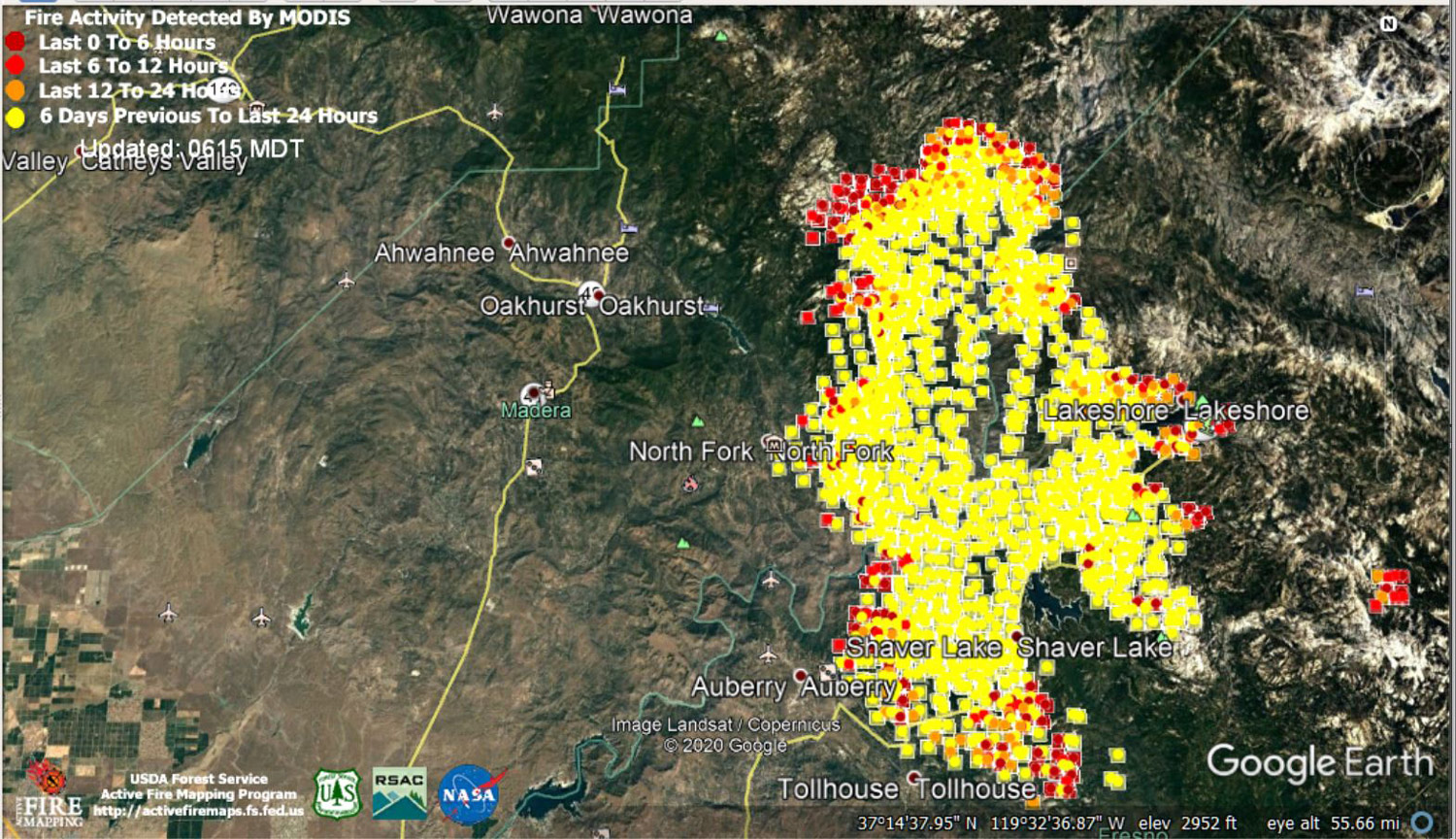 Sierra National Forest Creek Fire Updates for Wednesday, September 9, 2020