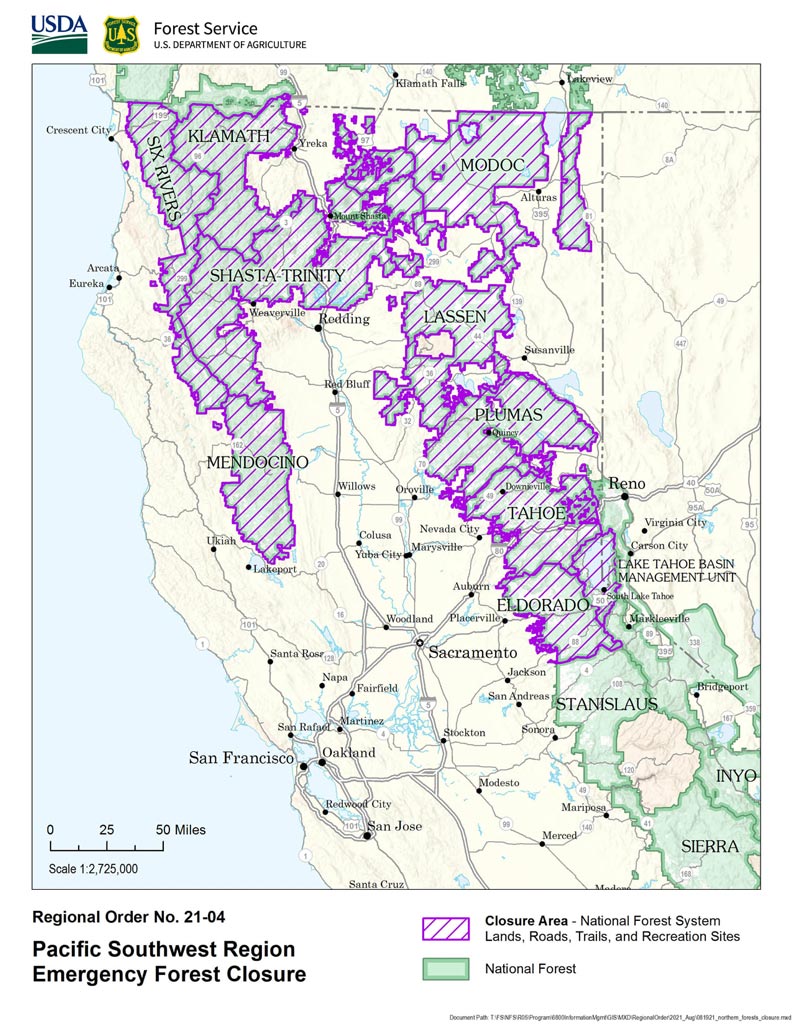 USDA closure map