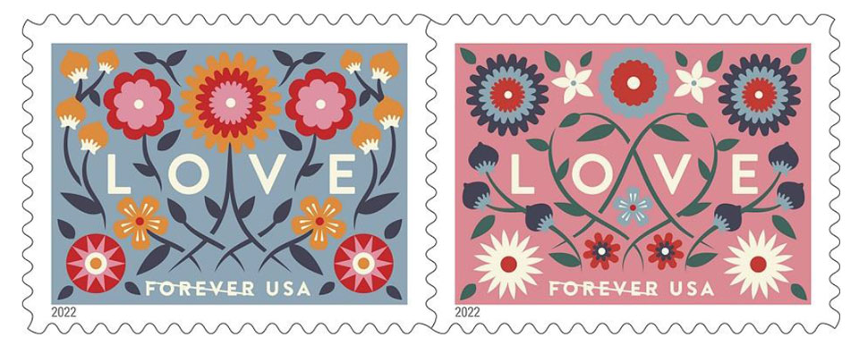 usps romance blooms on postal services new love forever stamp 1