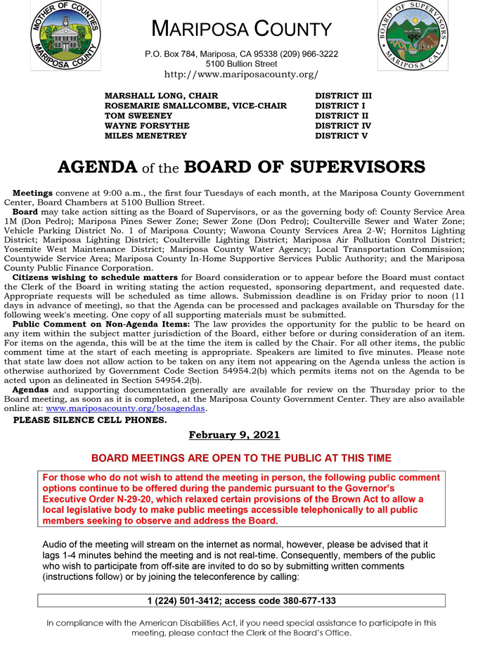 2021 02 09 Board of Supervisors 1