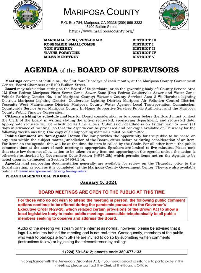 2021 01 05 Board of Supervisors 1
