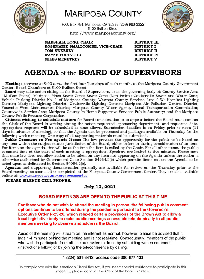 2021 07 13 Board of Supervisors 1