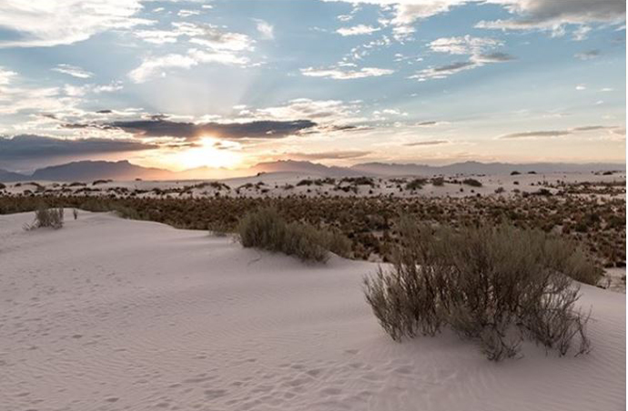 White Sands National Monument sunset NPS photo