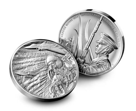 us mint air force 2.5 ounce silver medal 2021