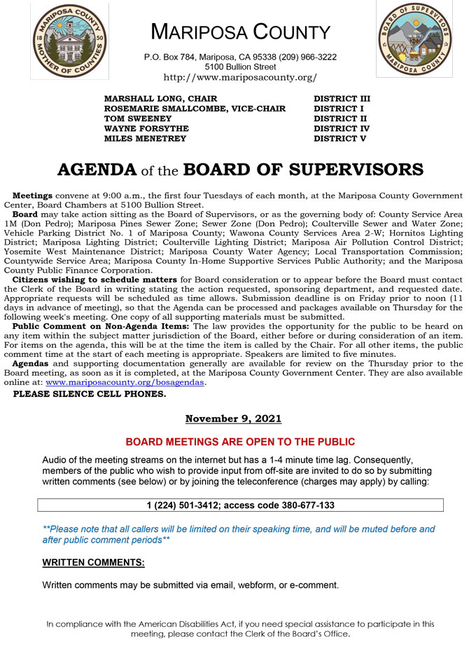 2021 11 09 Board of Supervisors 1