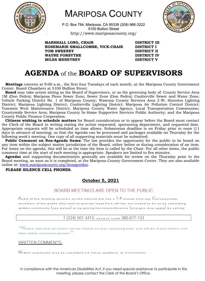 2021 10 05 Board of Supervisors 1