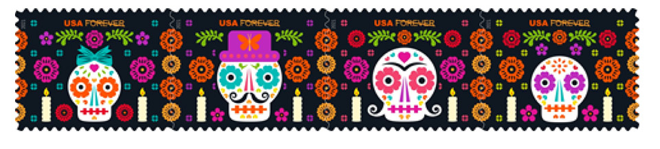 usps day of the dead comes alive with new forever stamps 1