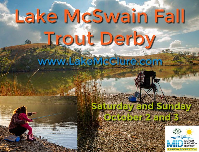 Lake McSwain Fall Trout Derby in Mariposa County is Scheduled for