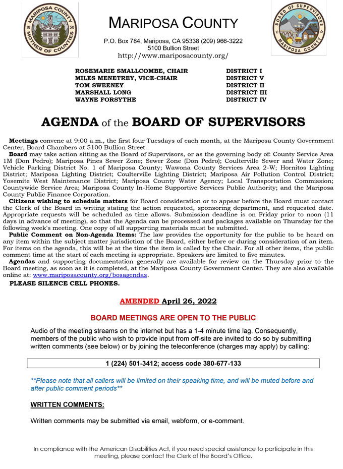 2022 04 26 Board of Supervisors 1