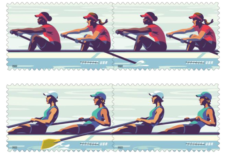 usps womens rowing to be celebrated with forever stamps 1