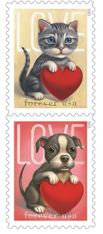 usps embraces america furry friends with new love stamps 1